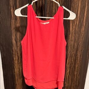 Violet & Claire Bright Red Sleeveless Blouse